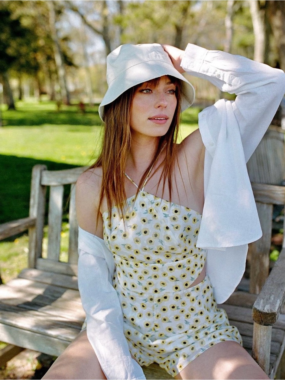 NWT $170 Anthropologie x Hutch Yellow Motif Ditsy Floral Seaside Romper 6